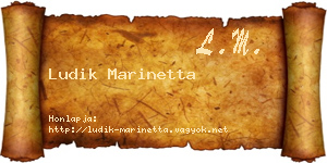 Ludik Marinetta névjegykártya